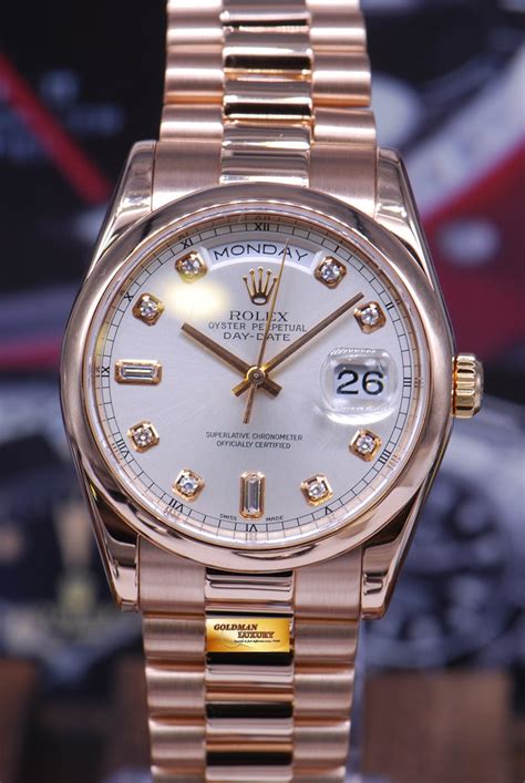 Rolex Oyster Perpetual Date 31mm head 18k date rose gold